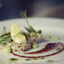 1_-_Crab_salad_with_mackerel_tartare,_cucumber_and_avocado_mousse