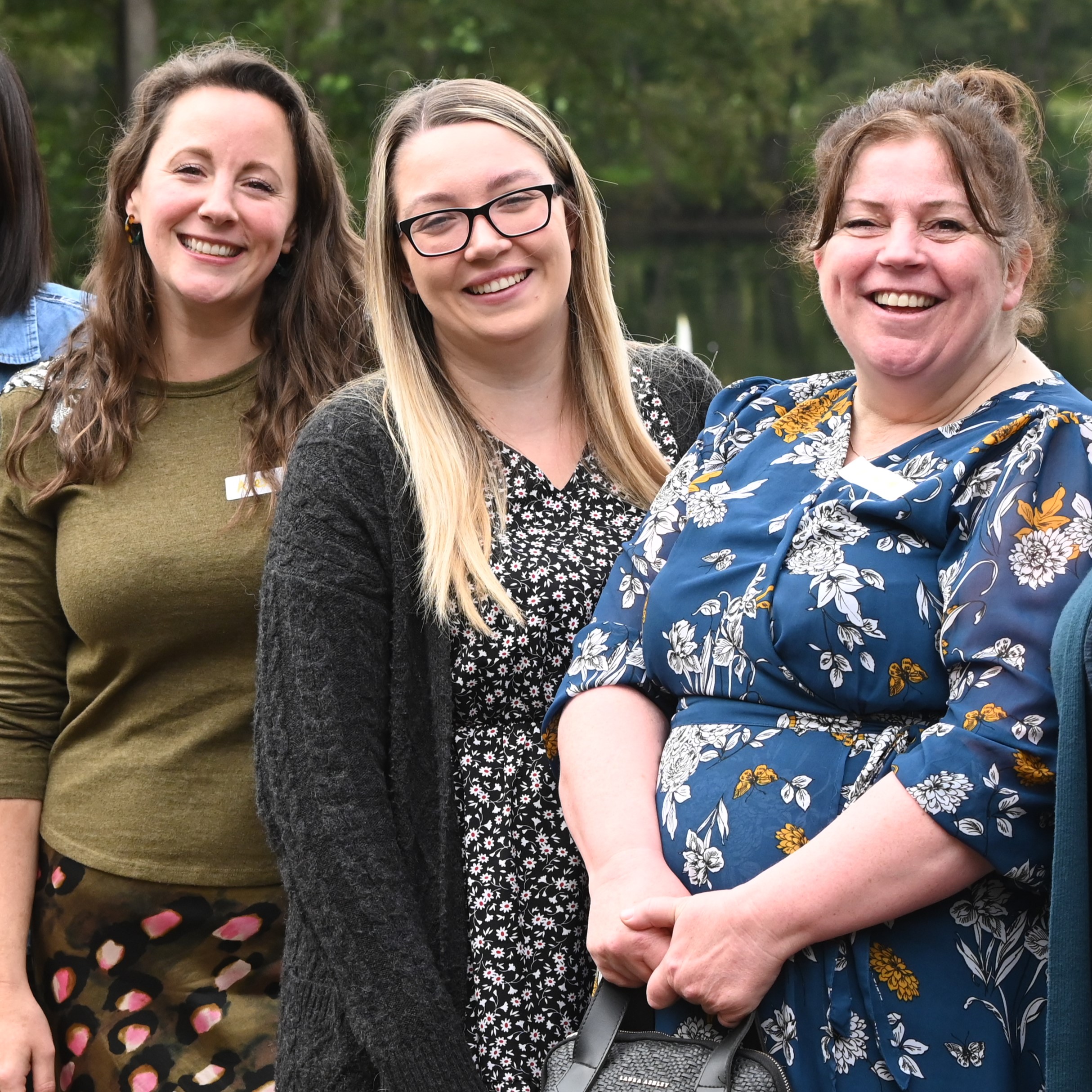 A photo of three female staff members from the Elmbridge Team